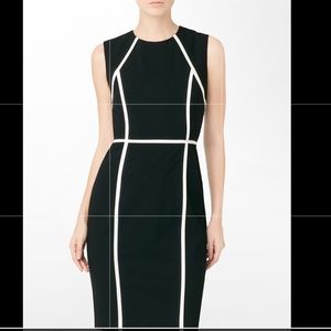 As U Wish black dress with white piping size small